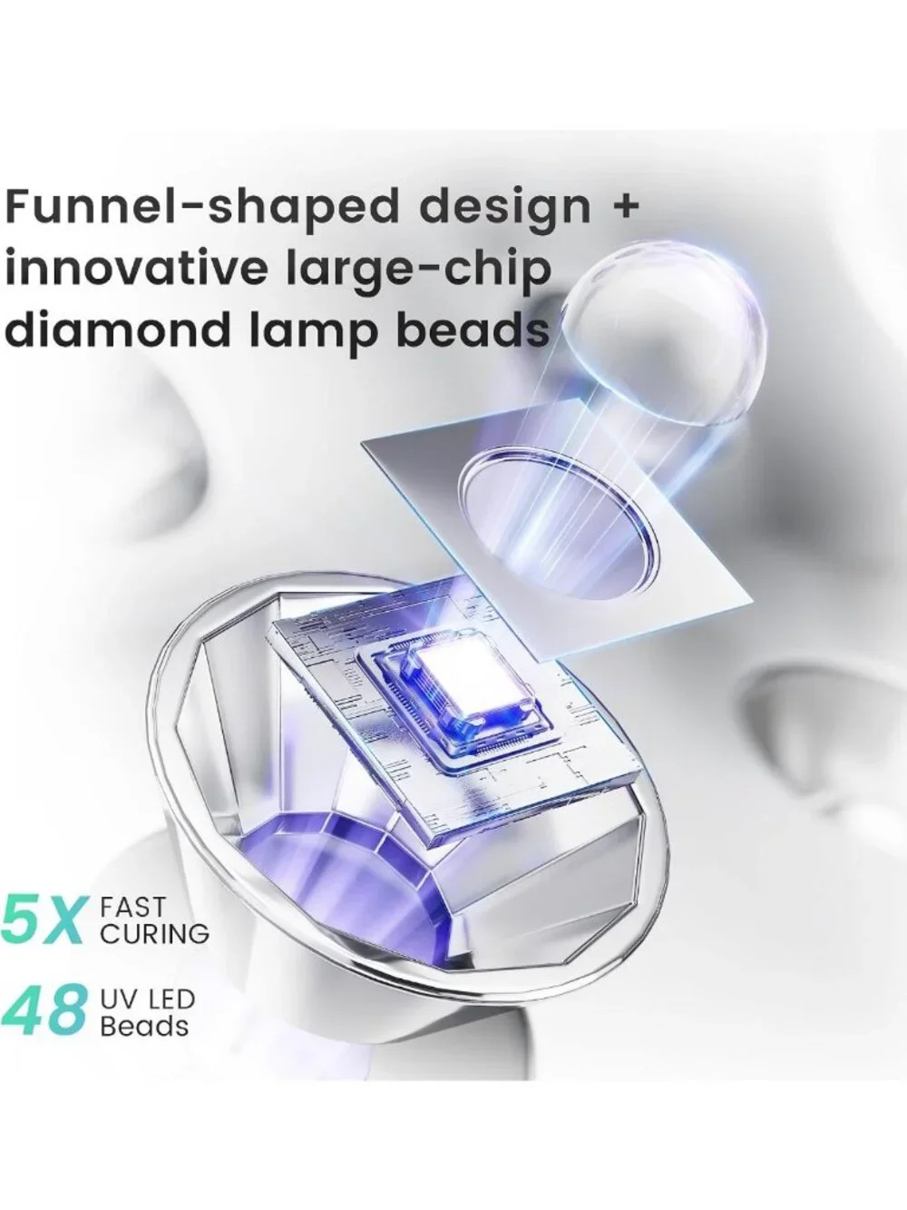 Rechargeable 2-in-1 UV LED Nail Lamp for Gel Nails - Portable & Fast Drying